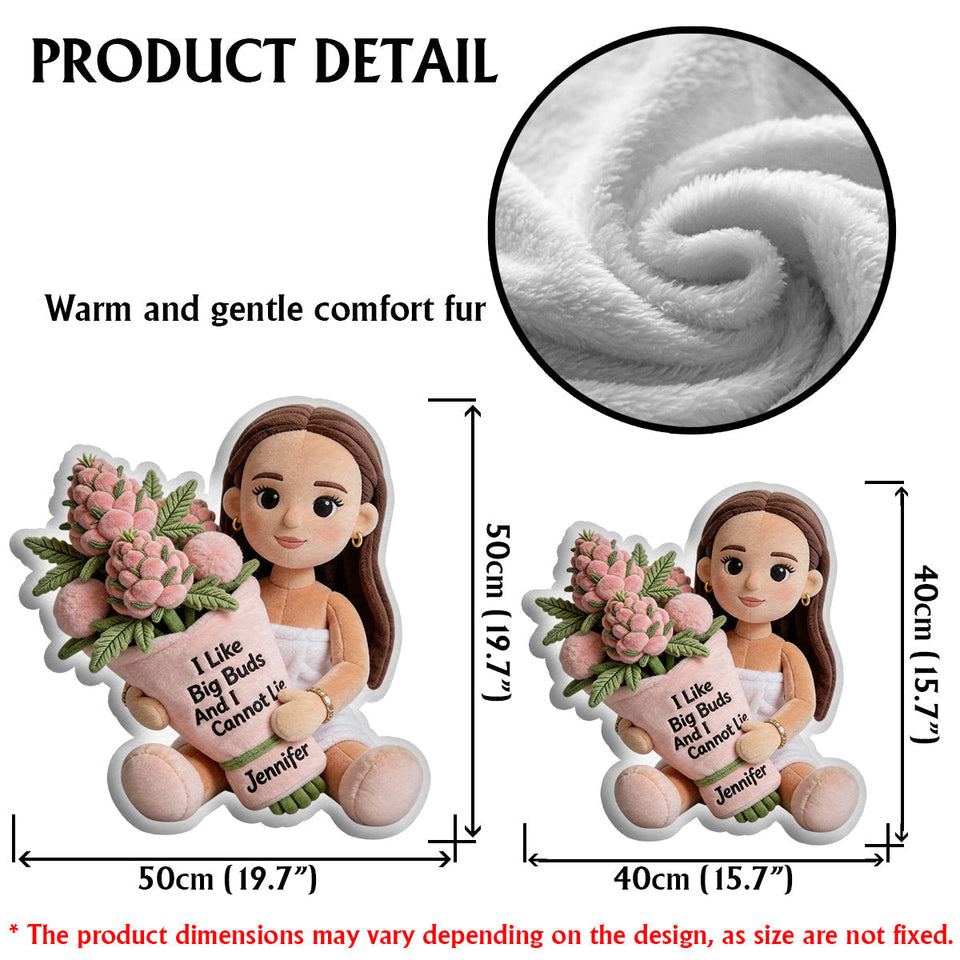 Funny Weed - Personalized Weed Faux Fur Shaped Pillow