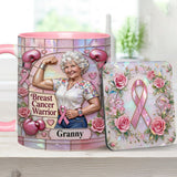 I'm A Warrior - Personalized Breast Cancer Awareness Accent Mug & Coaster