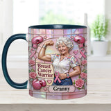 I'm A Warrior - Personalized Breast Cancer Awareness Accent Mug & Coaster