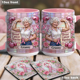 I'm A Warrior - Personalized Breast Cancer Awareness Accent Mug & Coaster