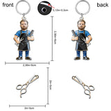 Hairdresser, Barber Custom Any Photo - Personalized Hairdresser Premium Keychain With Charms
