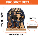 Best Dad Ever - Personalized Father 2 Layered Big Freestanding