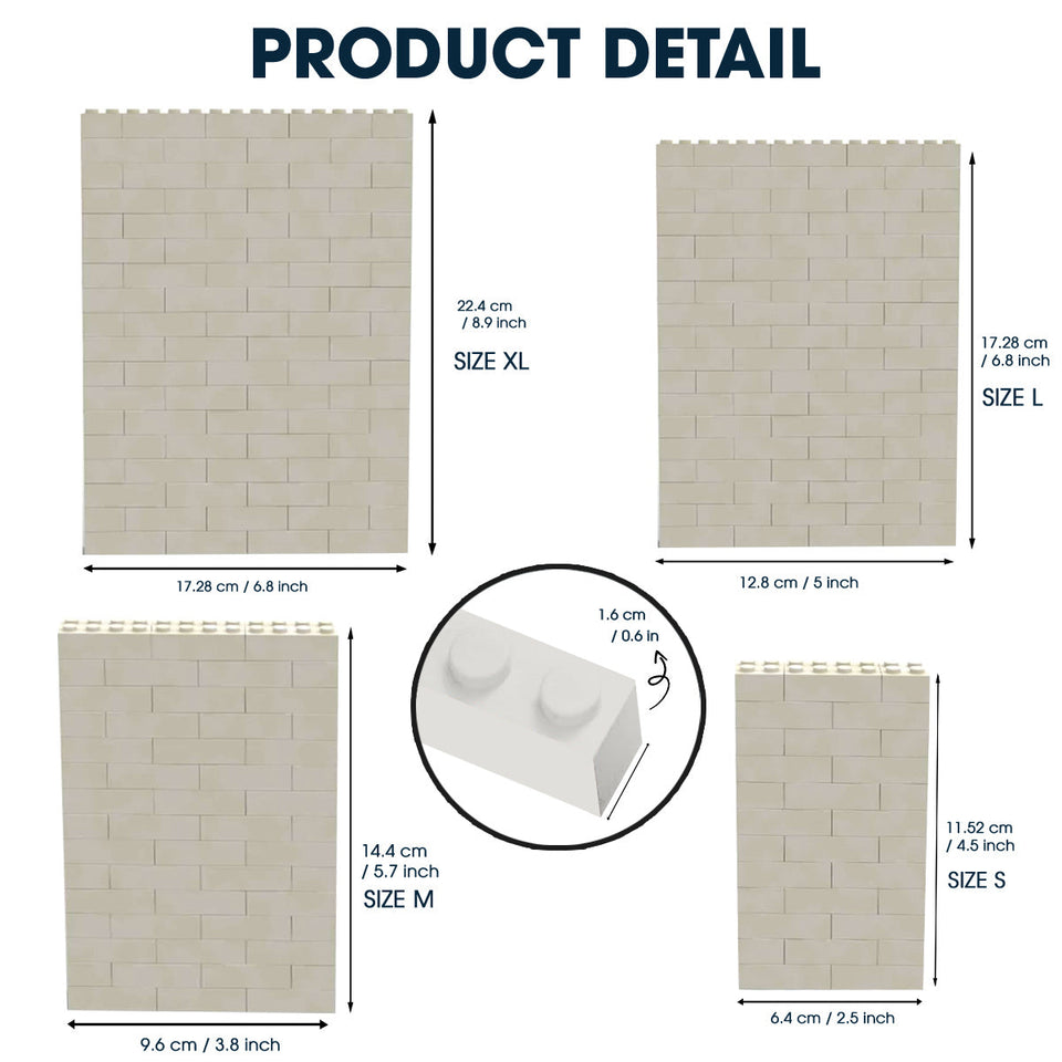 Custom Any Photo - Personalized Father One-sided Vertical Rectangle Building Brick Blocks