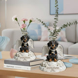 Angel Dog - Personalized Dog Custom Shape Acrylic Flower Vase