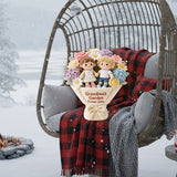 Grandma's Garden - Personalized Grandma Premium Faux Fur Pillow