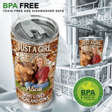 Just A Girl Who Loves Highland Cows - Personalized Highland Cow Tumbler