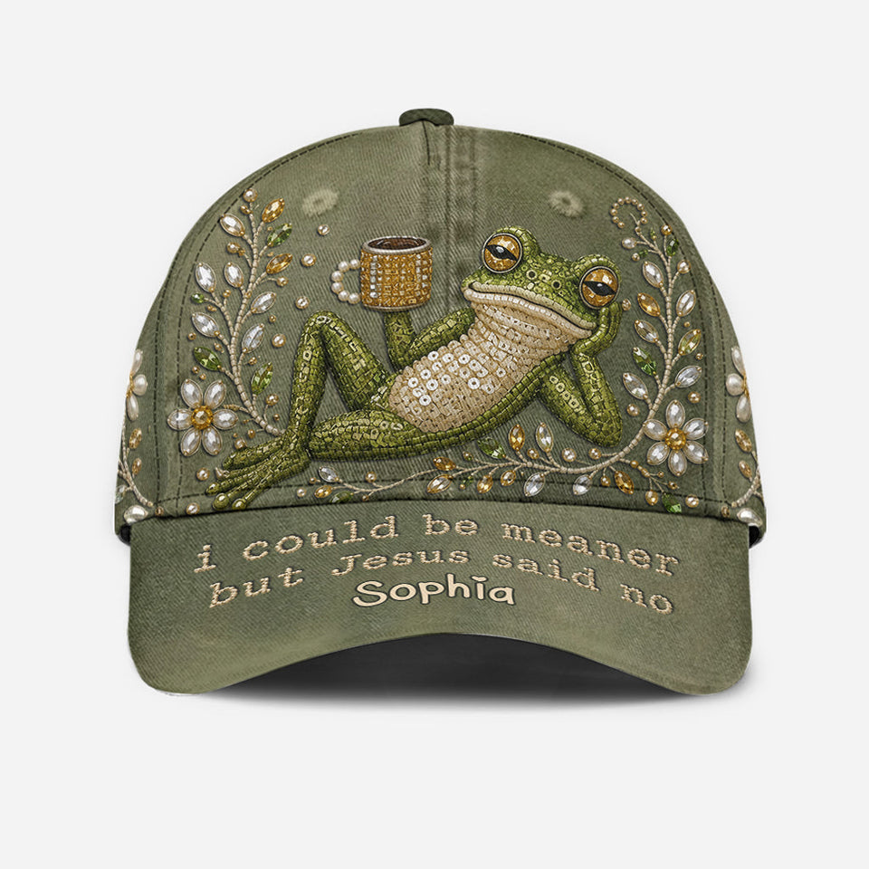 Jesus Save My Life, Funny Sarcastic Gift For Christians - Personalized Frog Classic Cap