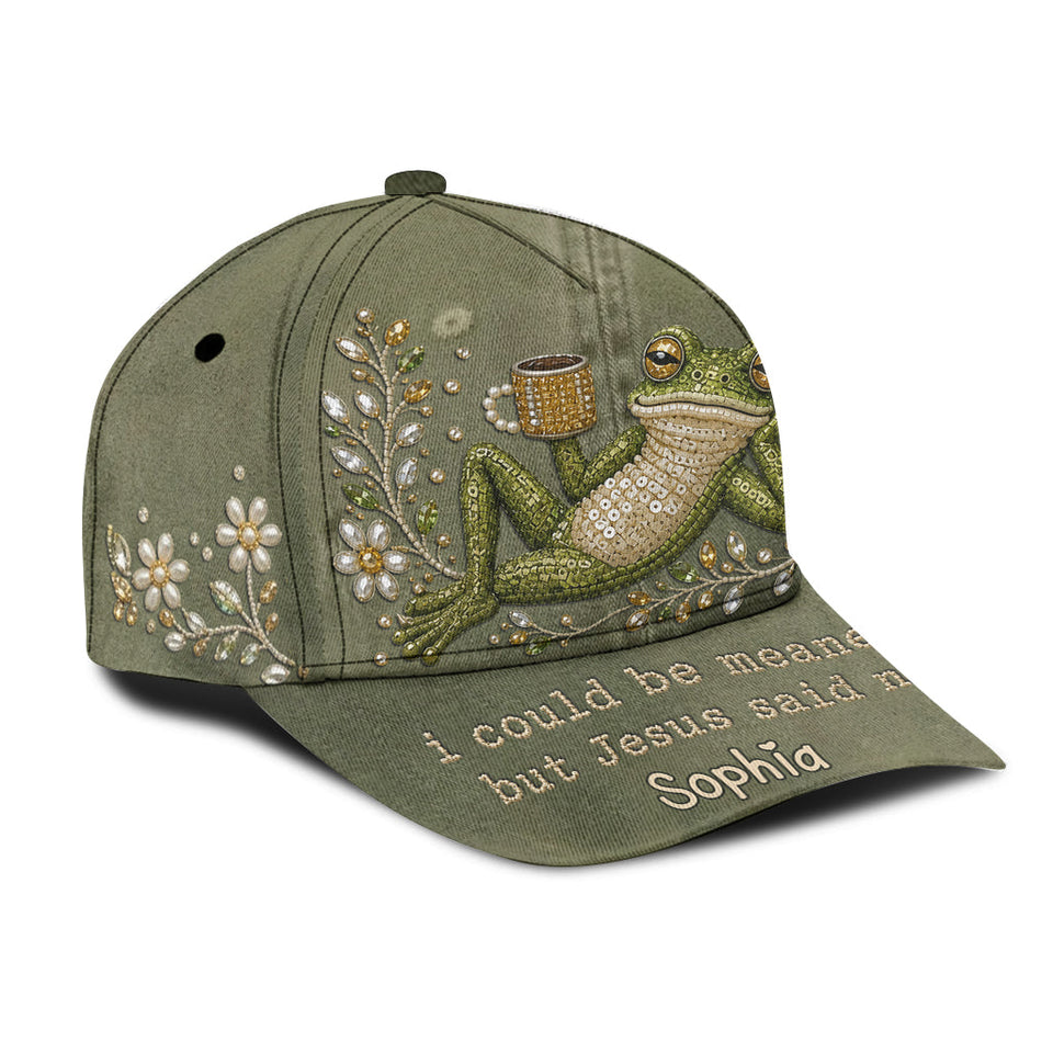 Jesus Save My Life, Funny Sarcastic Gift For Christians - Personalized Frog Classic Cap