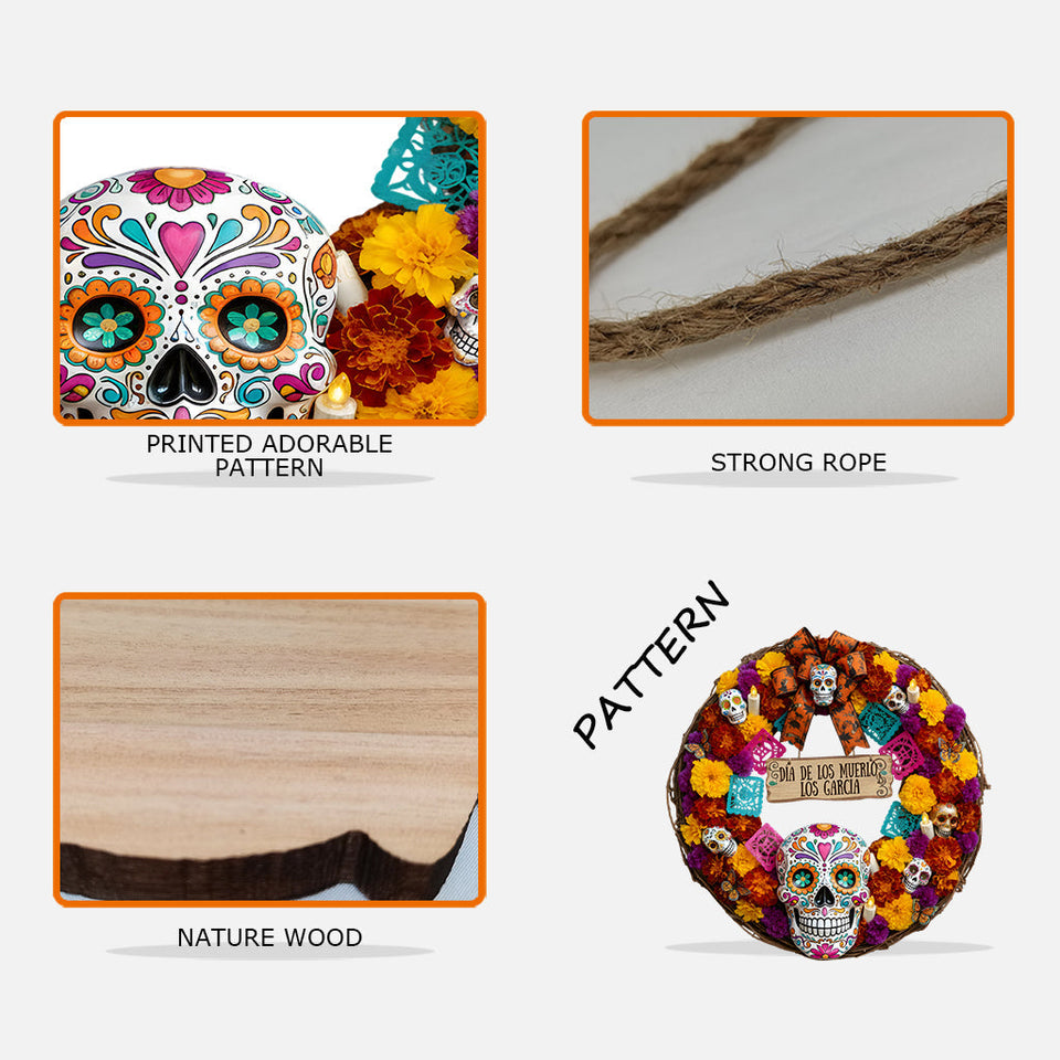 Día De Los Muertos - Personalized Latina Women Custom Shaped Wood Sign