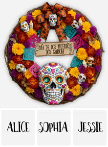 Día De Los Muertos - Personalized Latina Women Custom Shaped Wood Sign