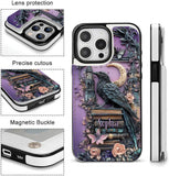 Dark Academia Book Reader - Personalized Book Foldable Wallet Phone Case