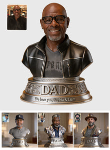 Custom Any Photo, Dad Statue - Personalized Father Custom Shaped Acrylic Plaque