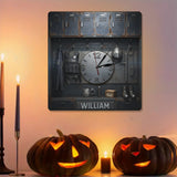 Serve And Protect - Police Locker Art - Personalized Police Officer LED Light Wall Clock