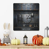 Serve And Protect - Police Locker Art - Personalized Police Officer LED Light Wall Clock