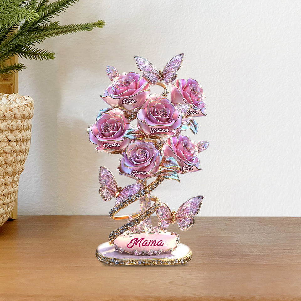 My Garden Gift For Mom, Grandma,... - Personalized Mother Custom Shaped Acrylic Plaque