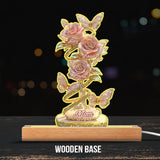 My Garden Gift For Mom, Grandma - Personalized Mother Shaped Plaque Light Base