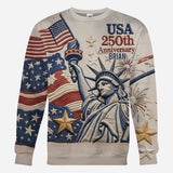 US 250th Anniversary - Personalized Pontoon All Over Shirt