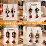 Best Teacher Ever - Personalized Teacher Earrings With Card
