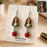 Best Teacher Ever - Personalized Teacher Earrings With Card
