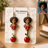 Best Teacher Ever - Personalized Teacher Earrings With Card