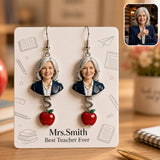 Best Teacher Ever - Personalized Teacher Earrings With Card