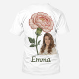 Custom Any Photo Birthmonth Flower - Personalized Self Love All Over Shirt