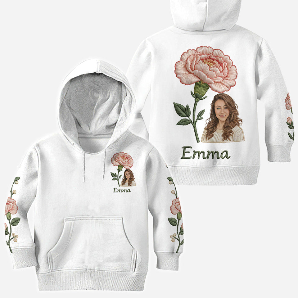 Custom Any Photo Birthmonth Flower - Personalized Self Love All Over Shirt