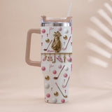 Live Love Golf - Personalized Golf Tumbler With Handle