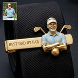 Custom Any Photo Best Gift For Dad/Grandpa - Personalized Golf Tie Clip