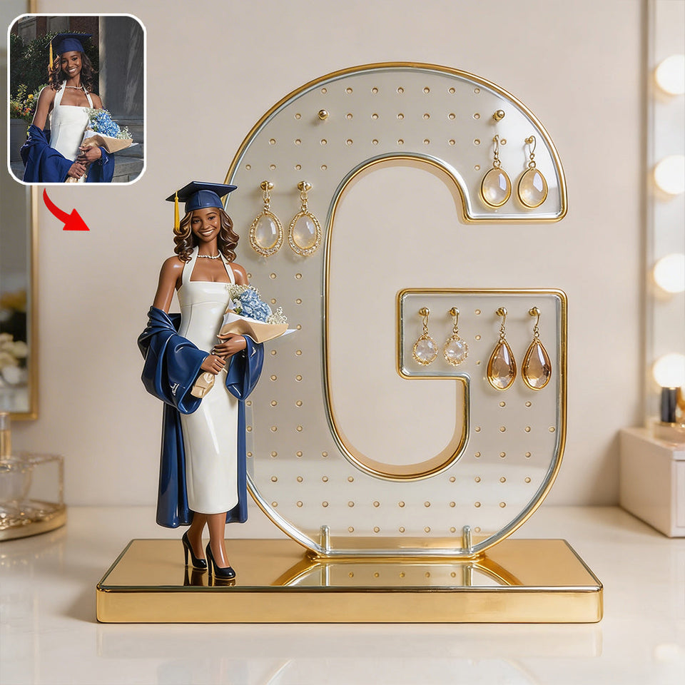 A Letter of Pride – Graduation Jewelry Display - Personalized Graduation Jewelry Holder