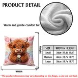 Love Highland Cows - Personalized Highland Cow Premium Faux Fur Pillow