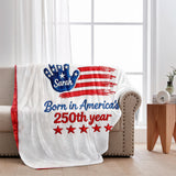 Born In America's 250th Year - Personalized Baby Shower Blanket