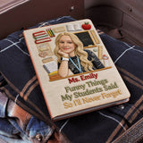 Funny Things My Students Said - Personalized Teacher Leather Journal