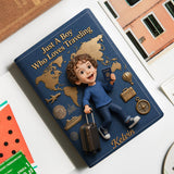 Just A Girl Boy Who Loves Traveling - Personalized Travelling Passport Holder & Luggage Tag Set