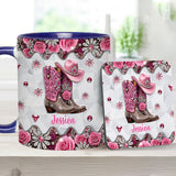 Cowgirl Boots - Personalized Cowgirl Accent Mug