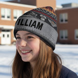 Flame & Engine - Personalized Biker Beanie Hat
