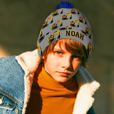 Cool Initial Name Letter Pefect Gift For Kids - Personalized Kid Beanie Hat