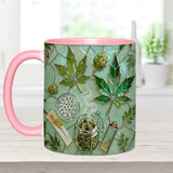 Green Magic Leaf - Personalized Weed Accent Mug & Coaster
