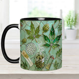 Green Magic Leaf - Personalized Weed Accent Mug & Coaster