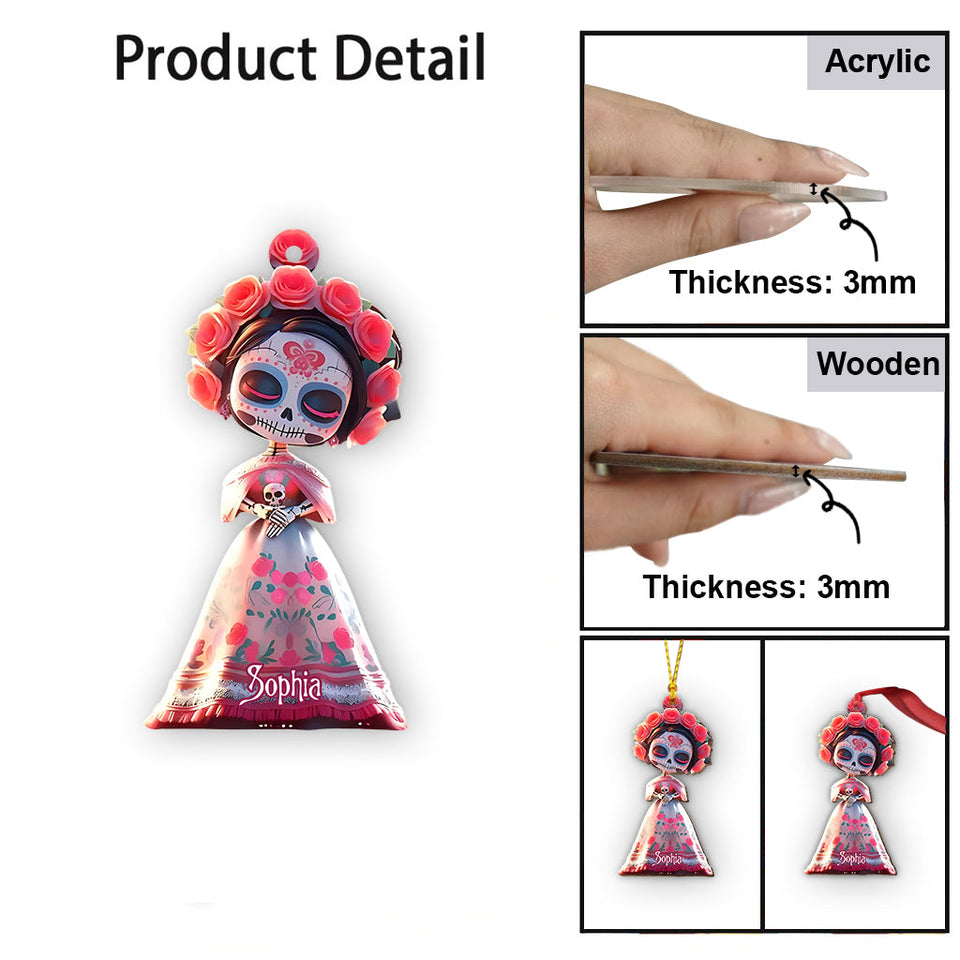 Sugar Skull - Personalized Skull Ornament