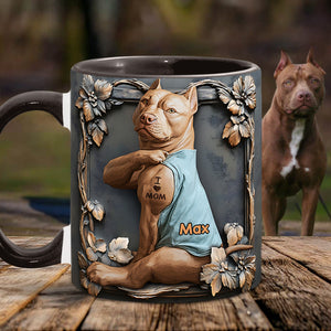 I Love Mom - Personalized Dog Accent Mug