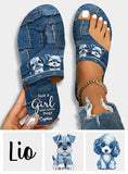 Just a Girl Who Loves Dogs – Personalized Dog Open Toe Sandals with Arch Support