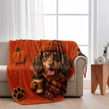 Fall Season Cute Pet - Personalized Dog Blanket