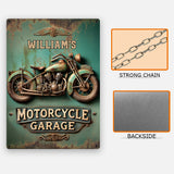 Motorcycle Garage - Personalized Biker Rectangle Metal Sign