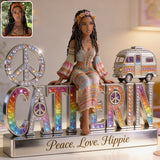 Hippie Souls - Personalized Hippie Custom Shaped Acrylic Plaque