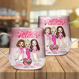 Besties Forever - Personalized Bestie Gradient Glass Mug