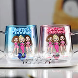 Besties Forever - Personalized Bestie Gradient Glass Mug
