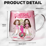 Besties Forever - Personalized Bestie Gradient Glass Mug