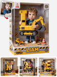 Excavator Alphabet Letter & Custom Photo - Personalized Kid Custom Shaped Acrylic Plaque