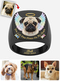 Forever In Our Hearts - Personalized Dog Signet Ring